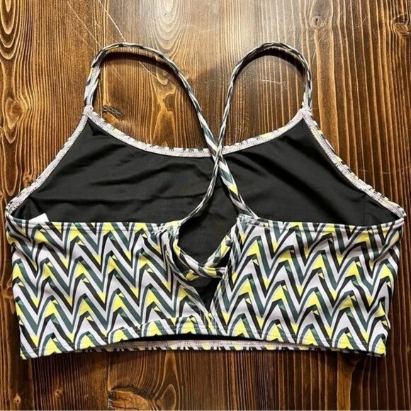 Z by Zella Girls Diamond in the Rough Bikini Top 12 Chevron Swim Suit - Picture 2 of 5